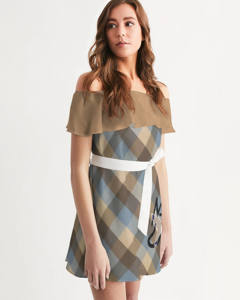 @plaids Women's Off-Shoulder Dress