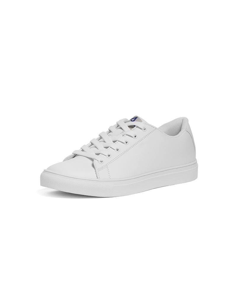All white Men's Faux-Leather Sneaker