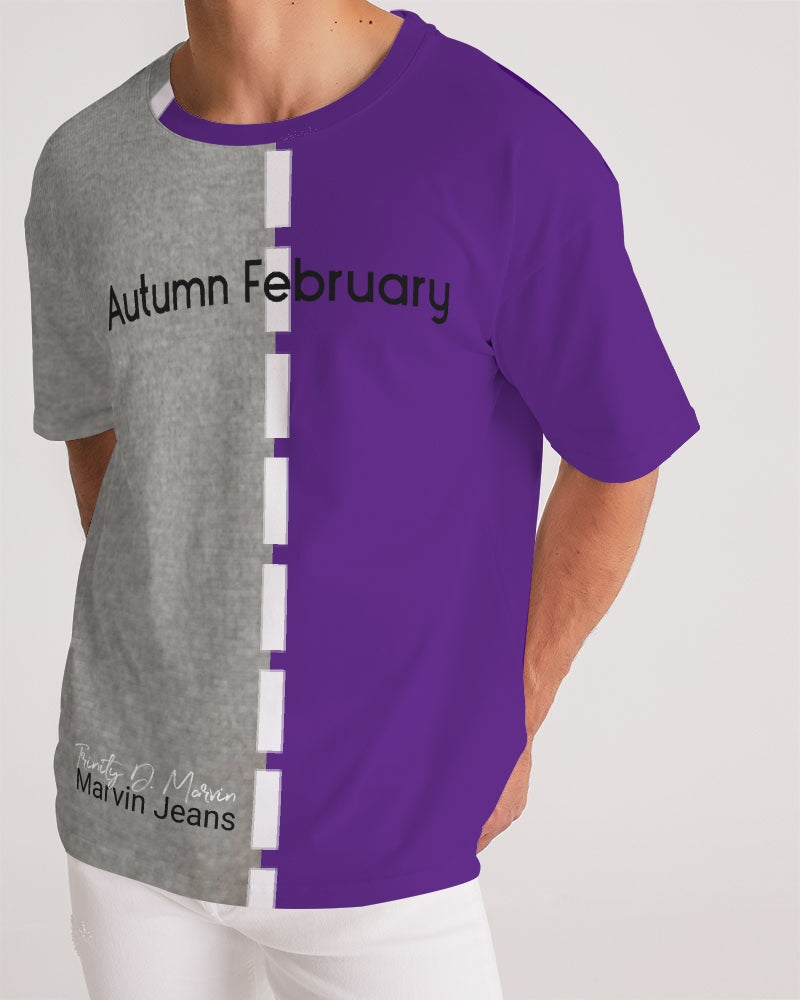 Autumn February cool gray have purple by Marvin Jeans and Trinity D Marvin Men's Premium Heavyweight Tee