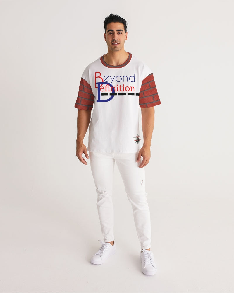 Beyond Definition brick City red sleeve by Marvin Jeans and Trinity D Marvin Men's Premium Heavyweight Tee