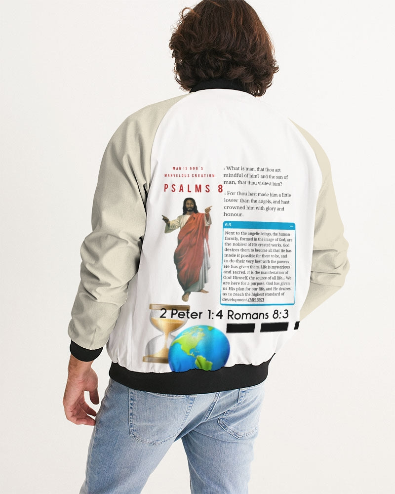 Gospel message BY MARVIN JEANS Men's Bomber Jacket