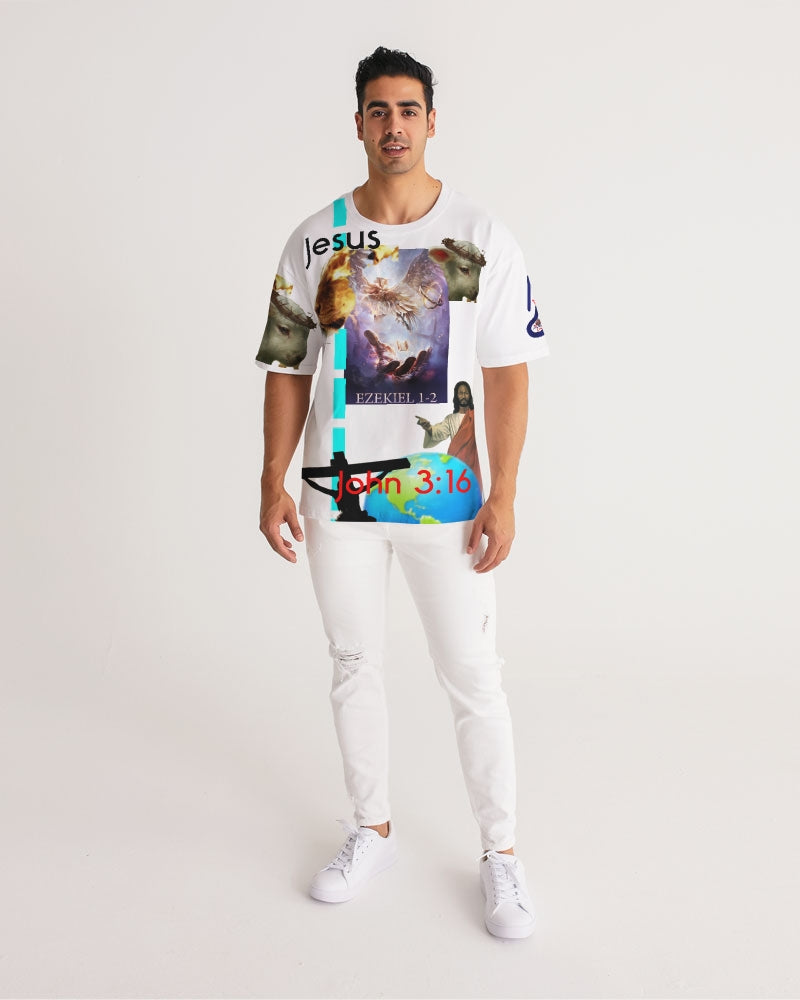 Gospel message symbols by Marvin Jeans and Trinity D Marvin Men's Premium Heavyweight Tee