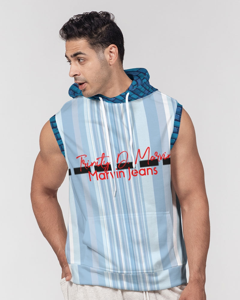 Brick city stripe mix BY MARVIN JEANS Men's Premium Heavyweight Sleeveless Hoodie