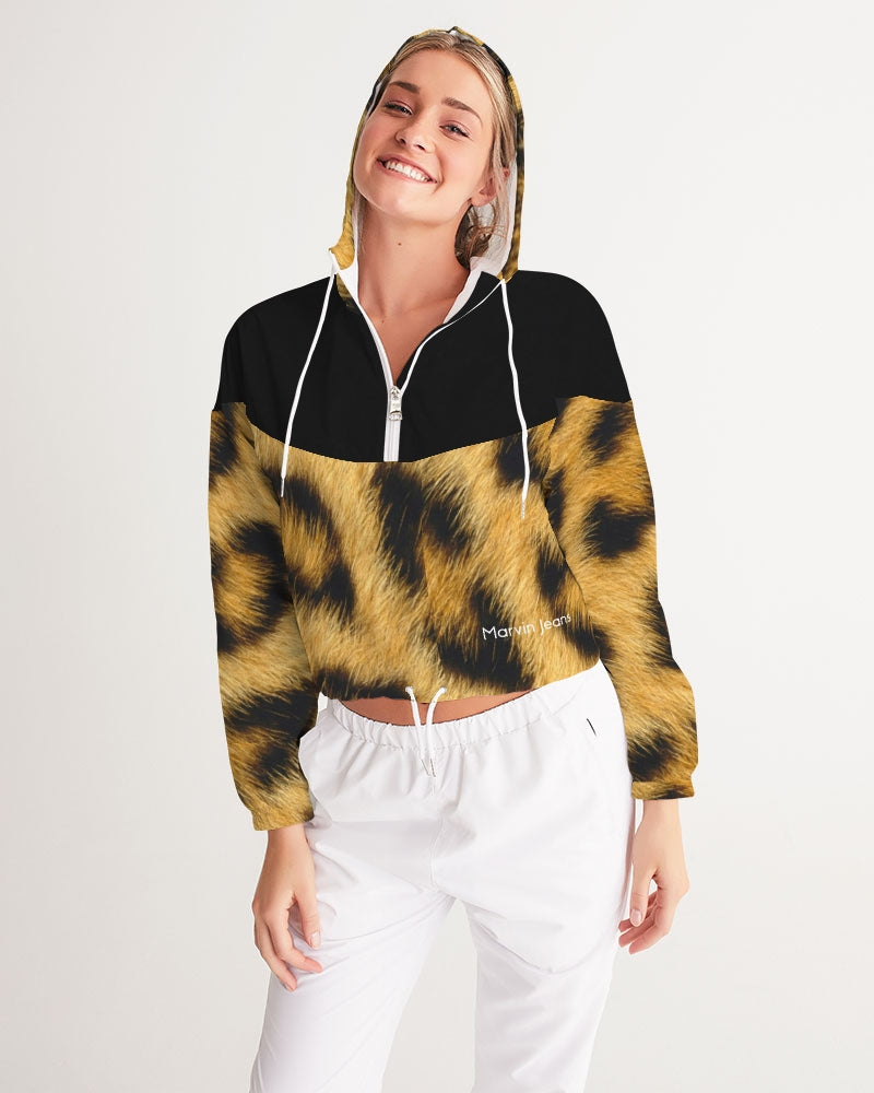 Leopard by Marvin Jeans Women's Cropped Windbreaker