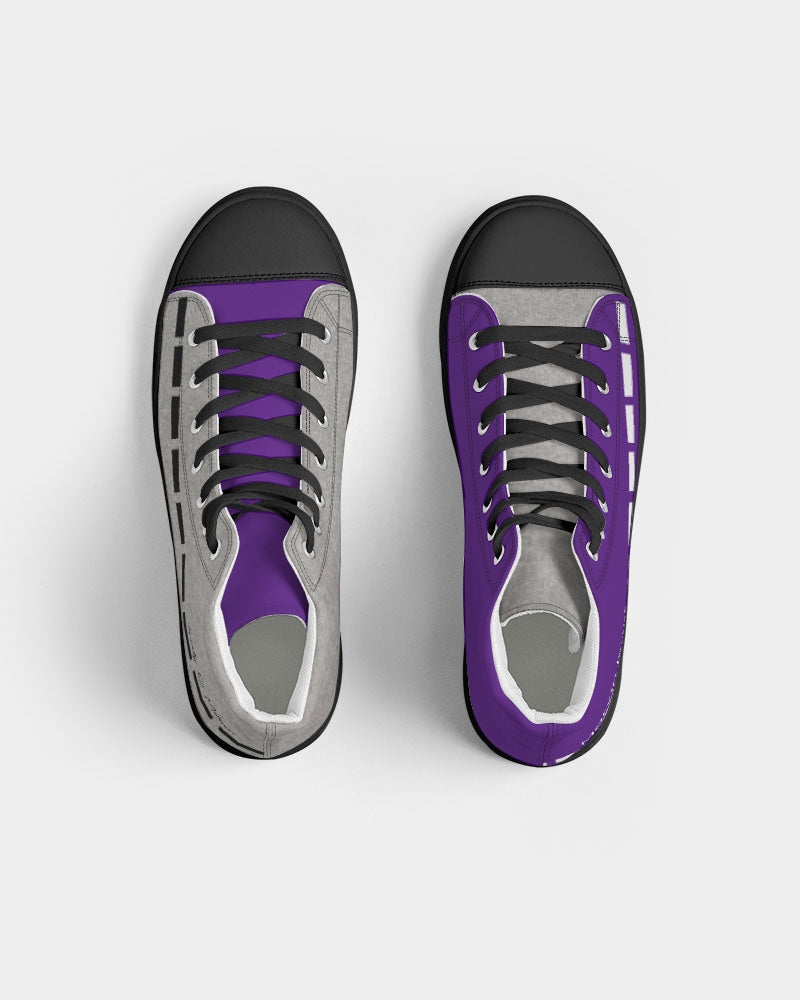 Cool grey mix half purple by Marvin Jeans and Trinity D Marvin Men's Hightop Canvas Shoe - Black