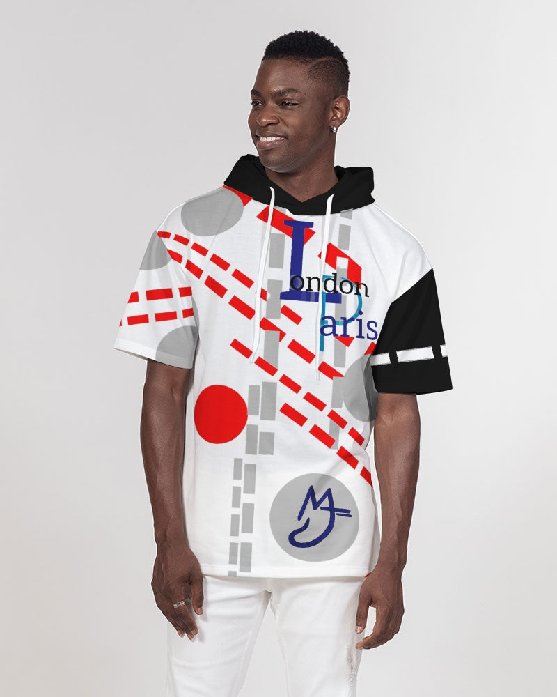 London Paris off grid by Marvin Jeans and Trinity D Marvin Men's Premium Heavyweight Short Sleeve Hoodie