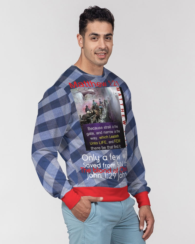 Ever red Gospel message Men's Classic French Terry Crewneck Pullover