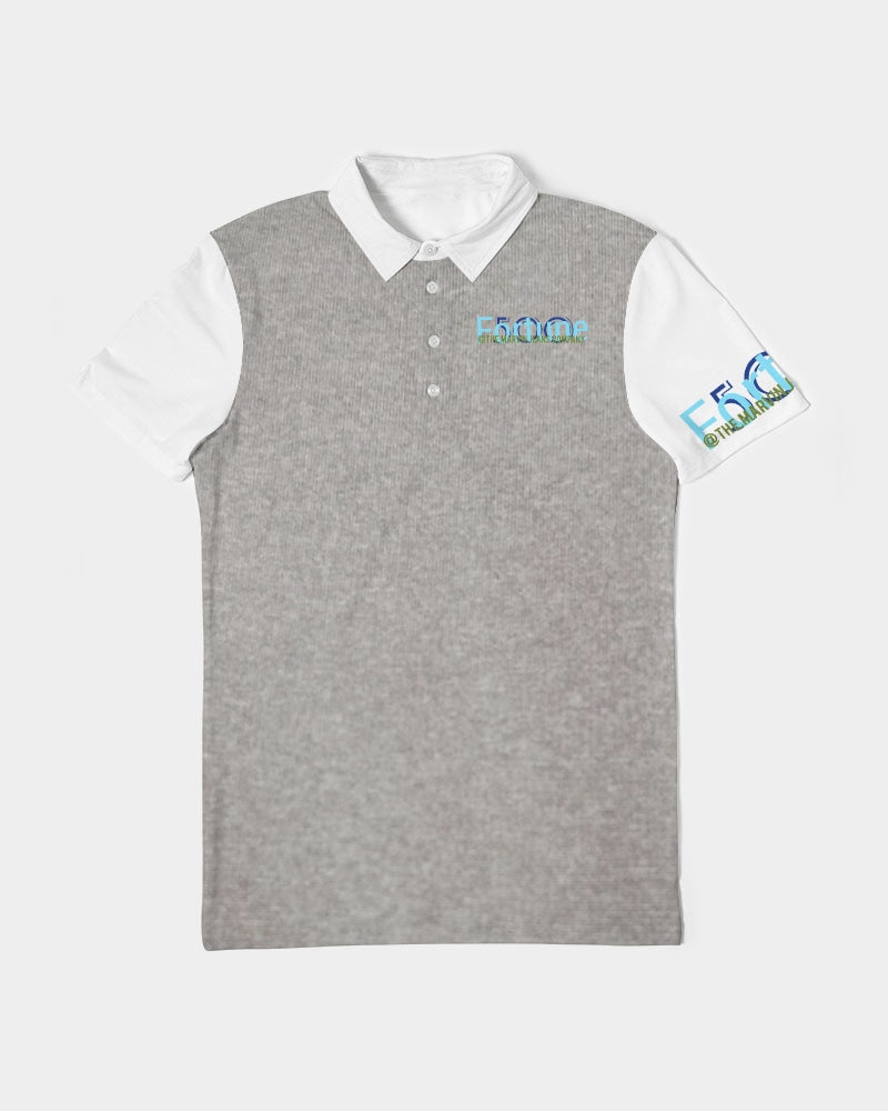 Cool grey Fortune 500 by Marvin Jeans and Trinity D Marvin Men's Slim Fit Short Sleeve Polo