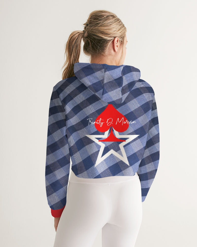Ever red by Marvin Jeans and Trinity D Marvin Women's Cropped Hoodie