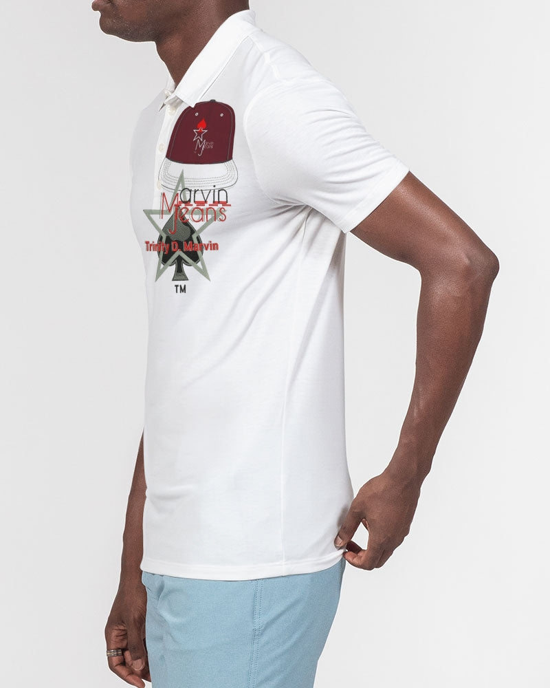 Logo cap by Marvin Jeans and Trinity D Marvin Men's Slim Fit Short Sleeve Polo