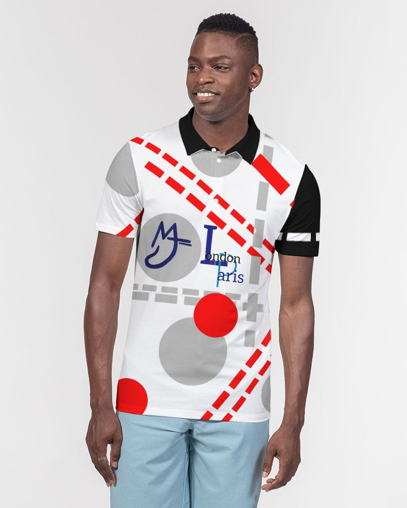 London Paris off grid by Marvin Jeans and Trinity D Marvin Men's Slim Fit Short Sleeve Polo