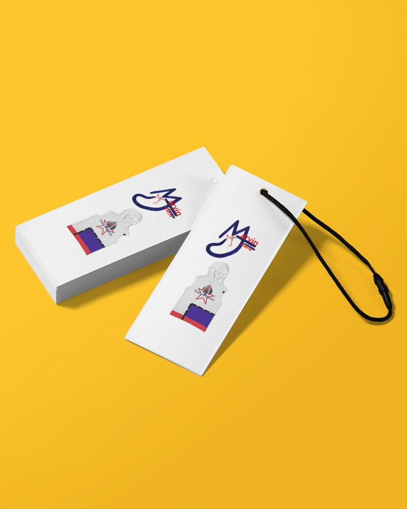 All White New-Legacy by Marvin Jeans and Trinity D Marvin Bulk Custom Hangtags