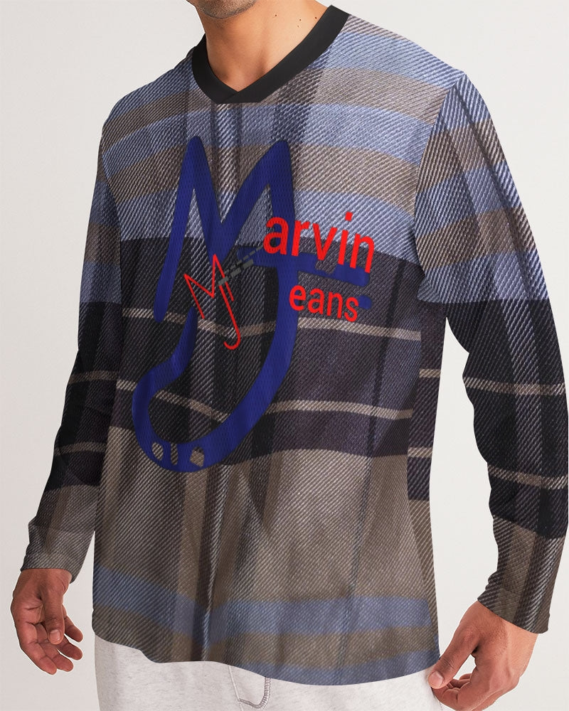 Fashion Icon 2 by Trinity D Marvin and Marvin Jeans Men's Long Sleeve Sports Jersey