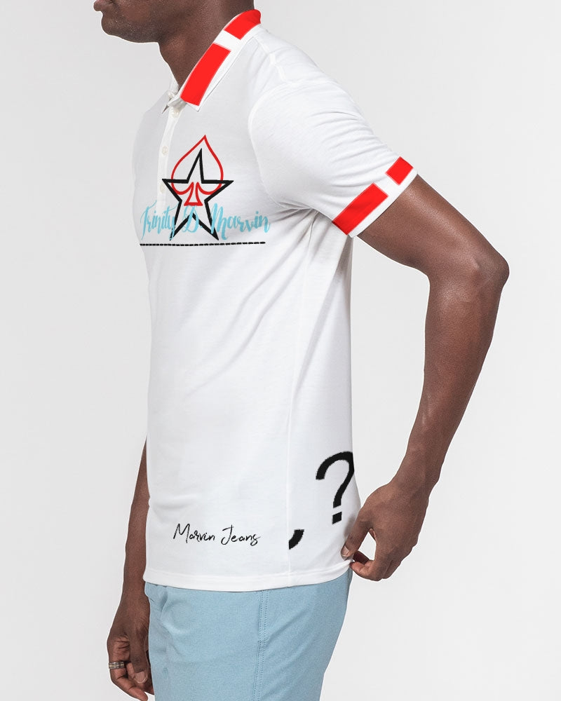 All White Legacy Men's Slim Fit Short Sleeve Polo