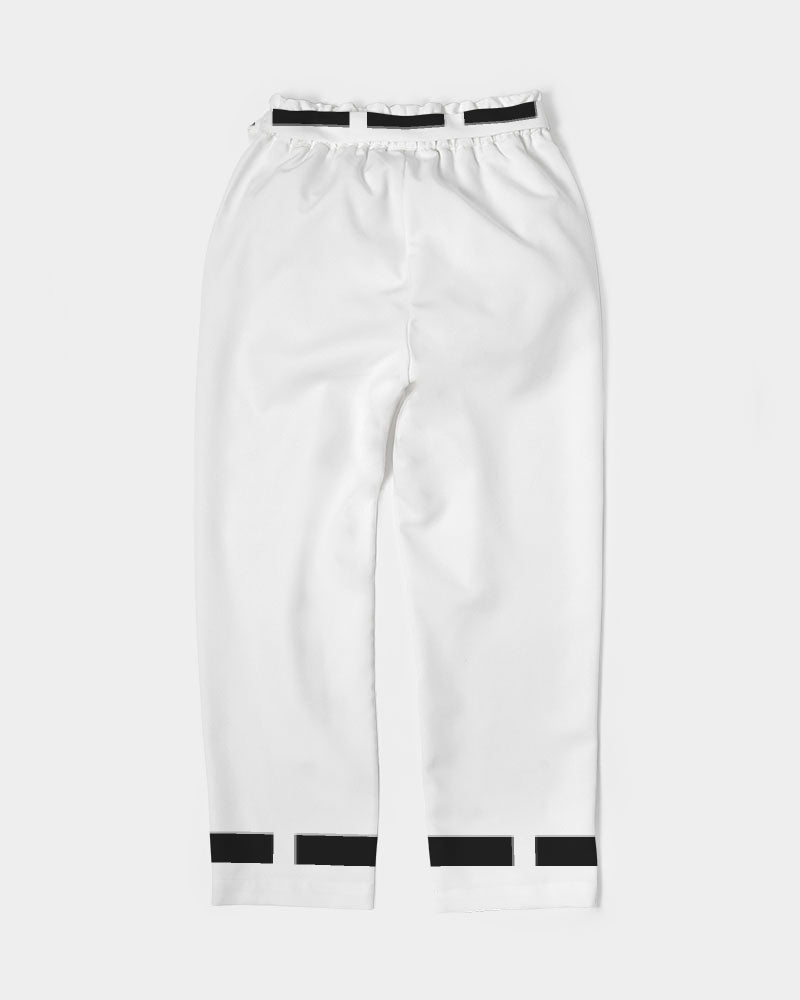 All white Marvin Jeans Women's Belted Tapered Pants