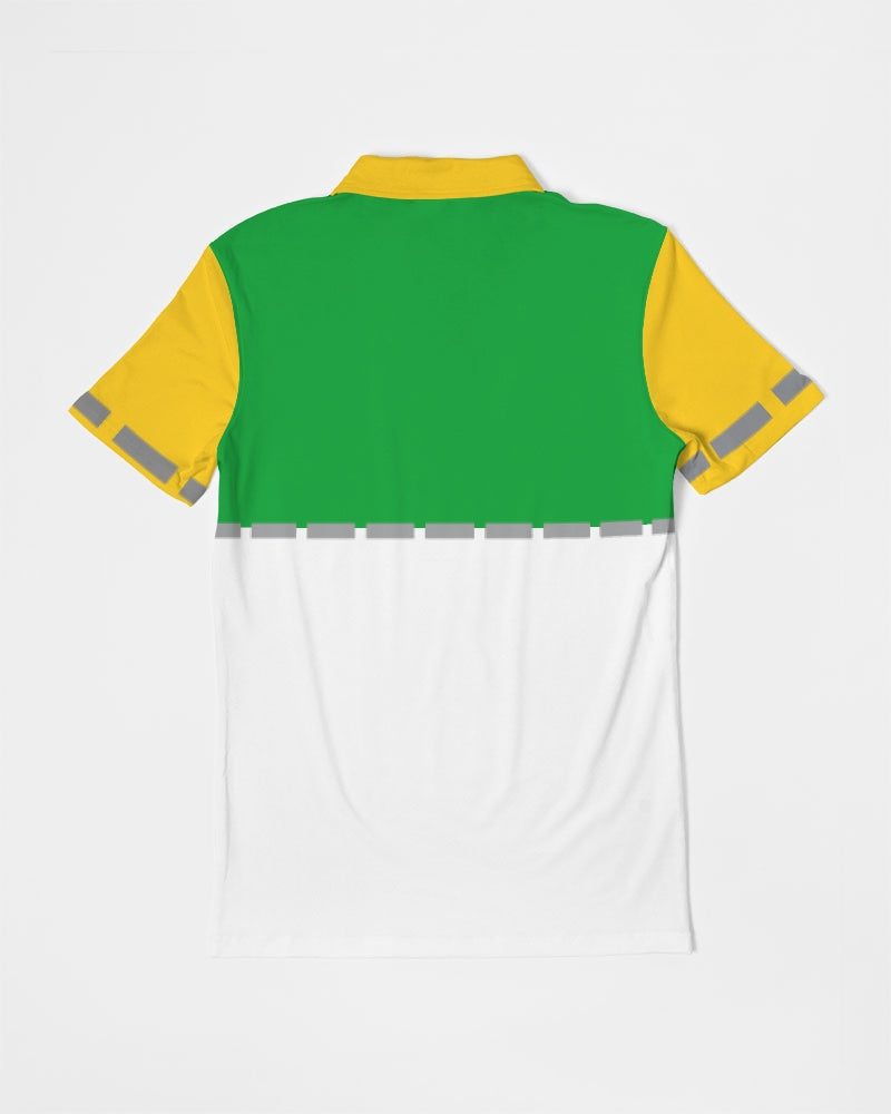 Lemon Lime Green Bay BY MARVIN JEANS Men's Slim Fit Short Sleeve Polo