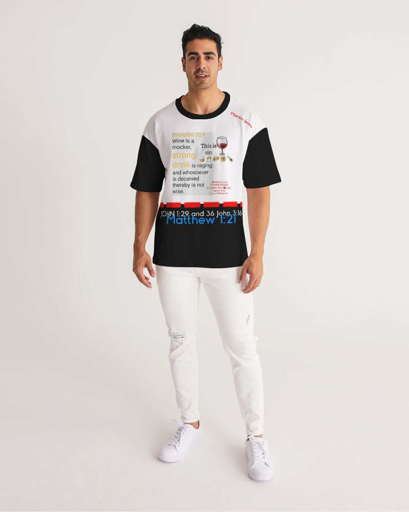 Gospel message on alcohol by Marvin Jeans and Trinity D. MARVIN Men's Premium Heavyweight Tee