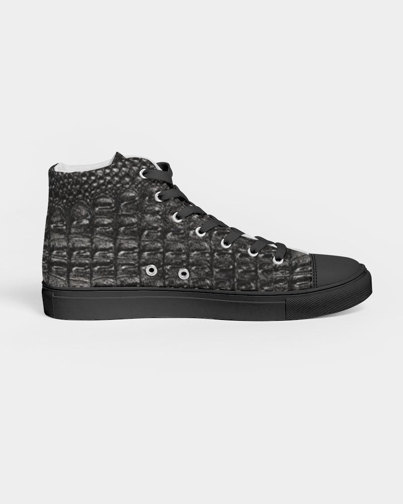Drip Gator black Men's Hightop Canvas Shoe - Black