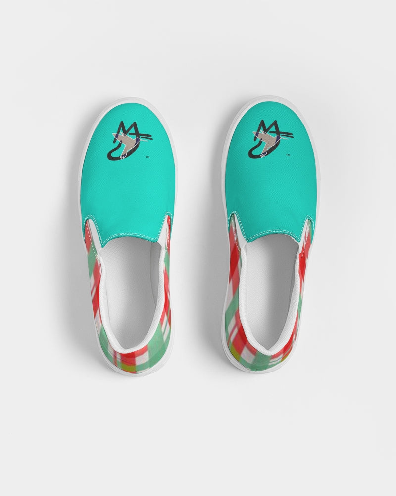 Color grid dark mint by Marvin Jeans and Trinity D Marvin Men's Slip-On Canvas Shoe