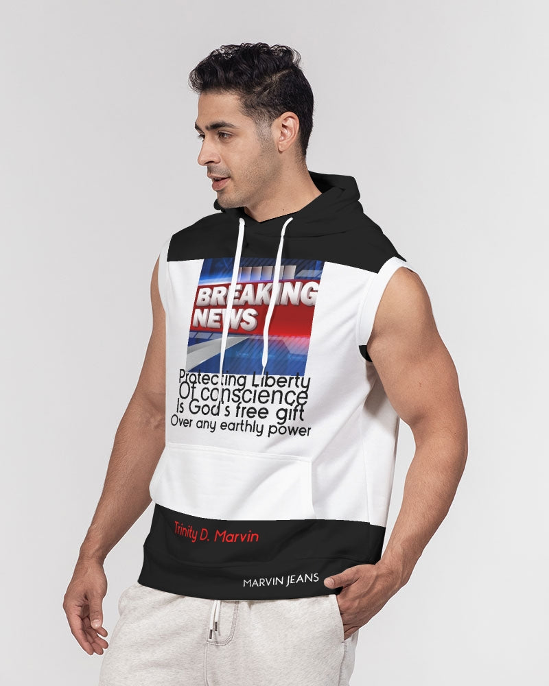 Gospel message BY MARVIN JEANS Men's Premium Heavyweight Sleeveless Hoodie