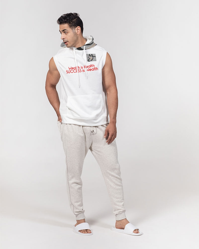 Health is wealth BY MARVIN JEANS Men's Premium Heavyweight Sleeveless Hoodie