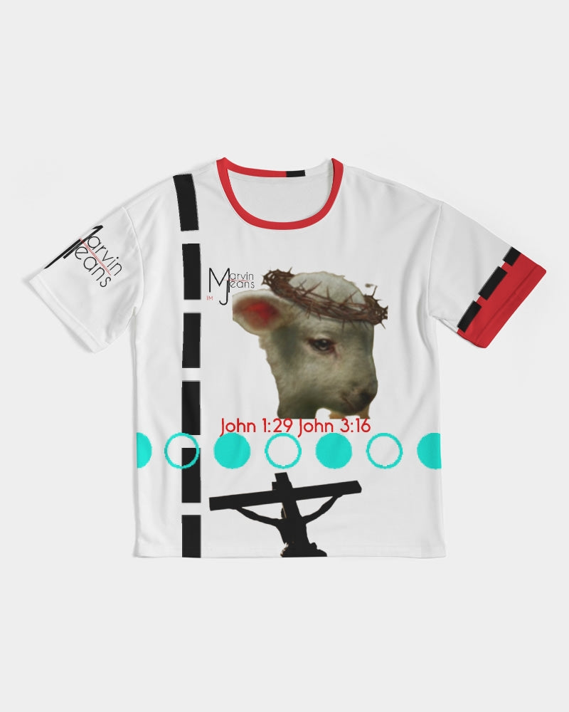Gospel message the lamb of God by Marvin Jeans and Trinity D Marvin Men's Premium Heavyweight Tee