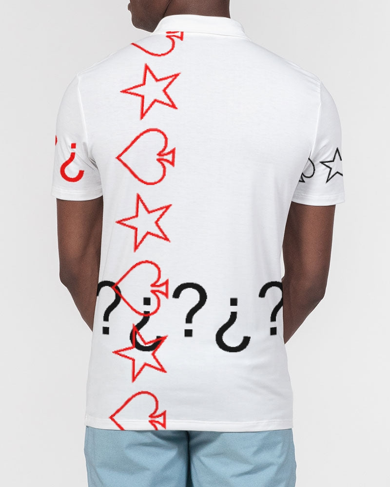 All White New-Legacy Men's Slim Fit Short Sleeve Polo
