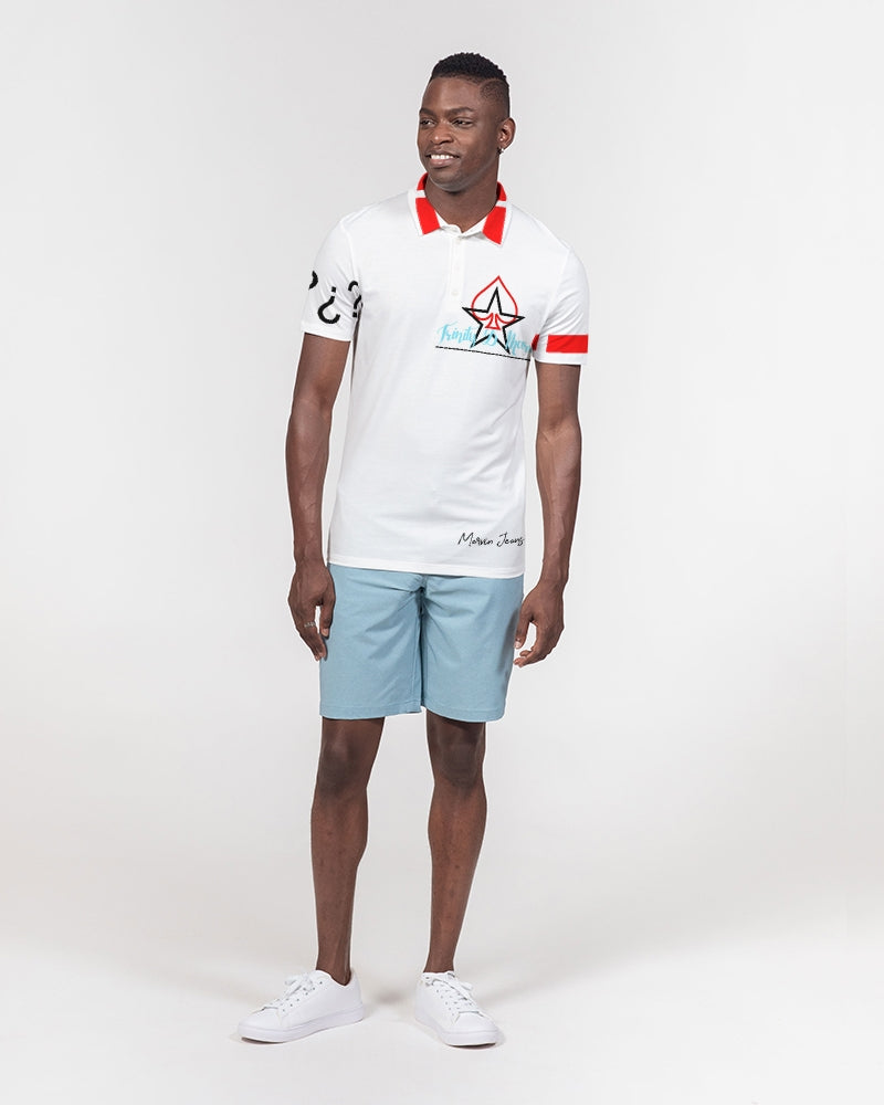 All White Legacy Men's Slim Fit Short Sleeve Polo