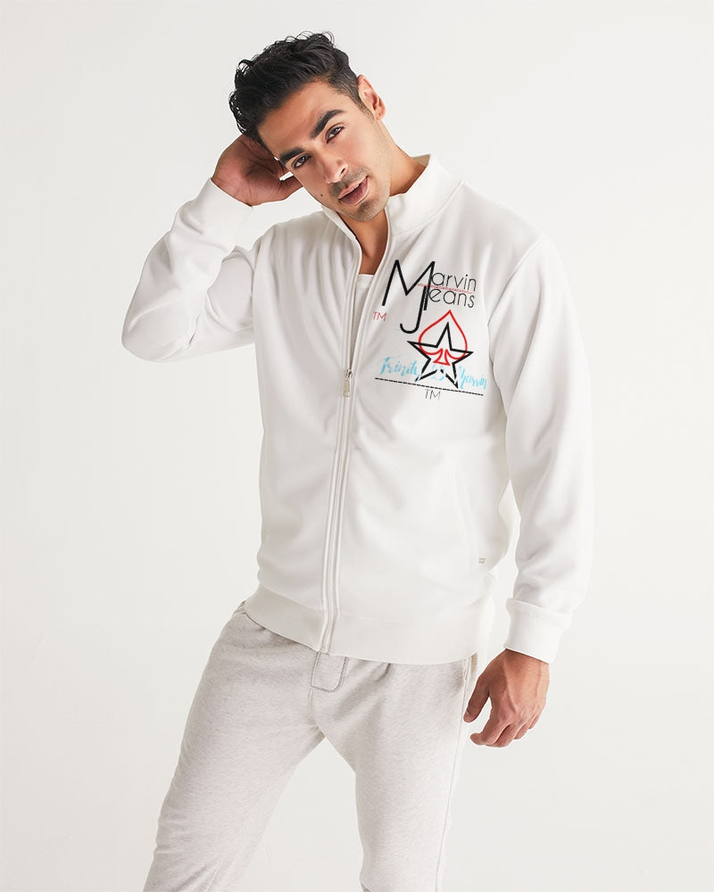 All white Legacy by Marvin Jeans and Trinity D Marvin Men's Track Jacket