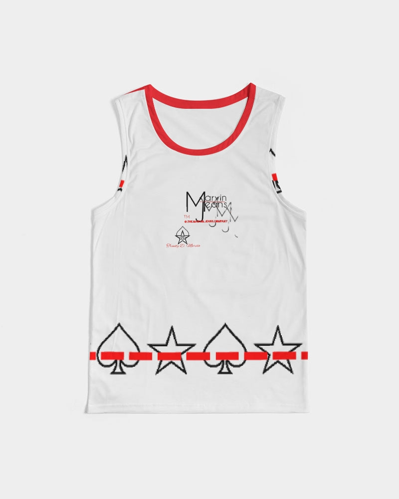 All white Men's Sports Tank