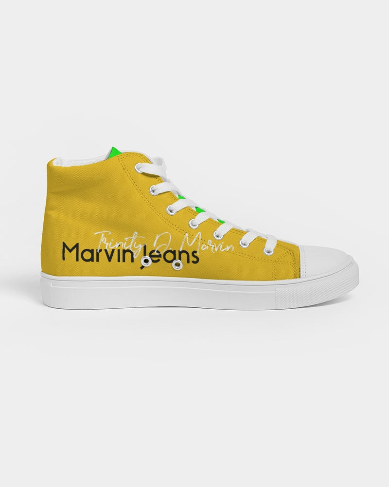 Lemon Lime mix BY MARVIN JEANS Men's Hightop Canvas Shoe