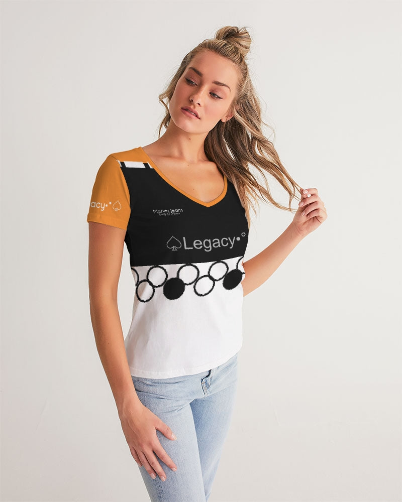 Crazy mix BY MARVIN JEANS Women's V-Neck Tee