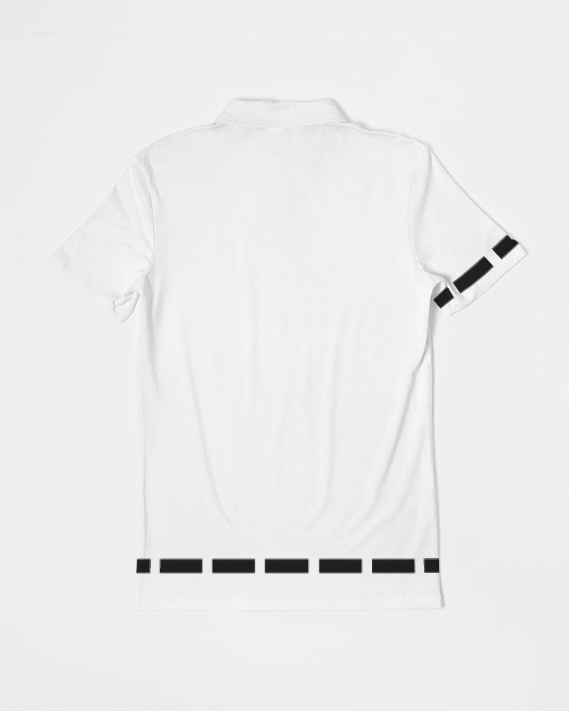 All white by Marvin Jeans and Trinity D Marvin Men's Slim Fit Short Sleeve Polo