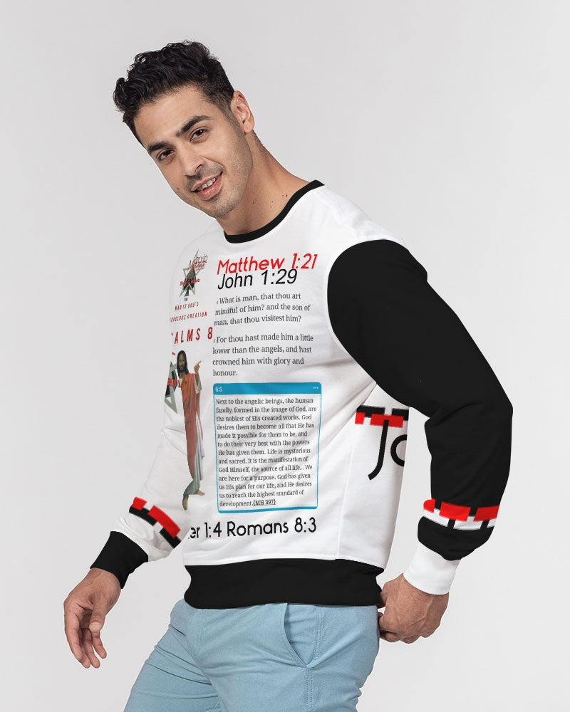 Gospel message 101 by Marvin Jeans and Trinity D Marvin Men's Classic French Terry Crewneck Pullover