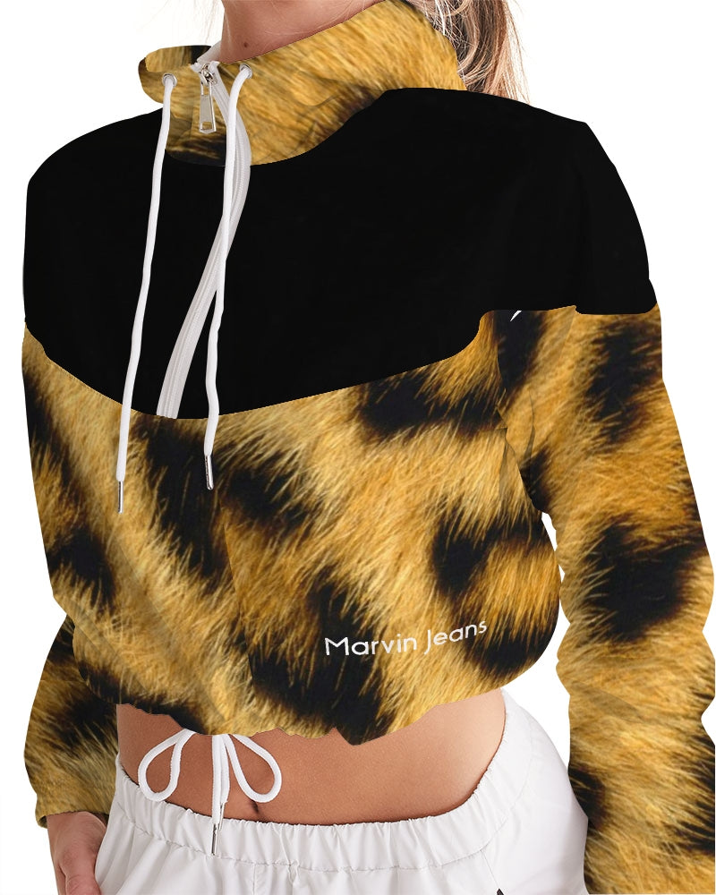 Leopard by Marvin Jeans Women's Cropped Windbreaker