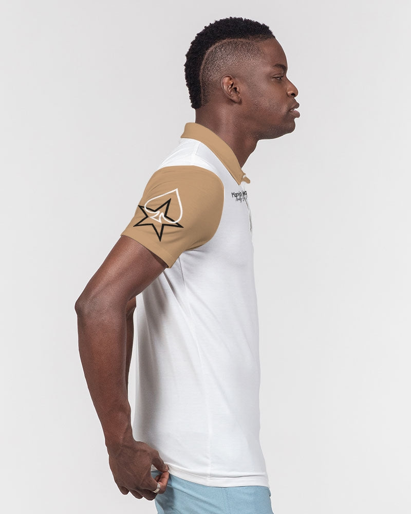 In da mix by Marvin Jeans and Trinity D Marvin Men's Slim Fit Short Sleeve Polo