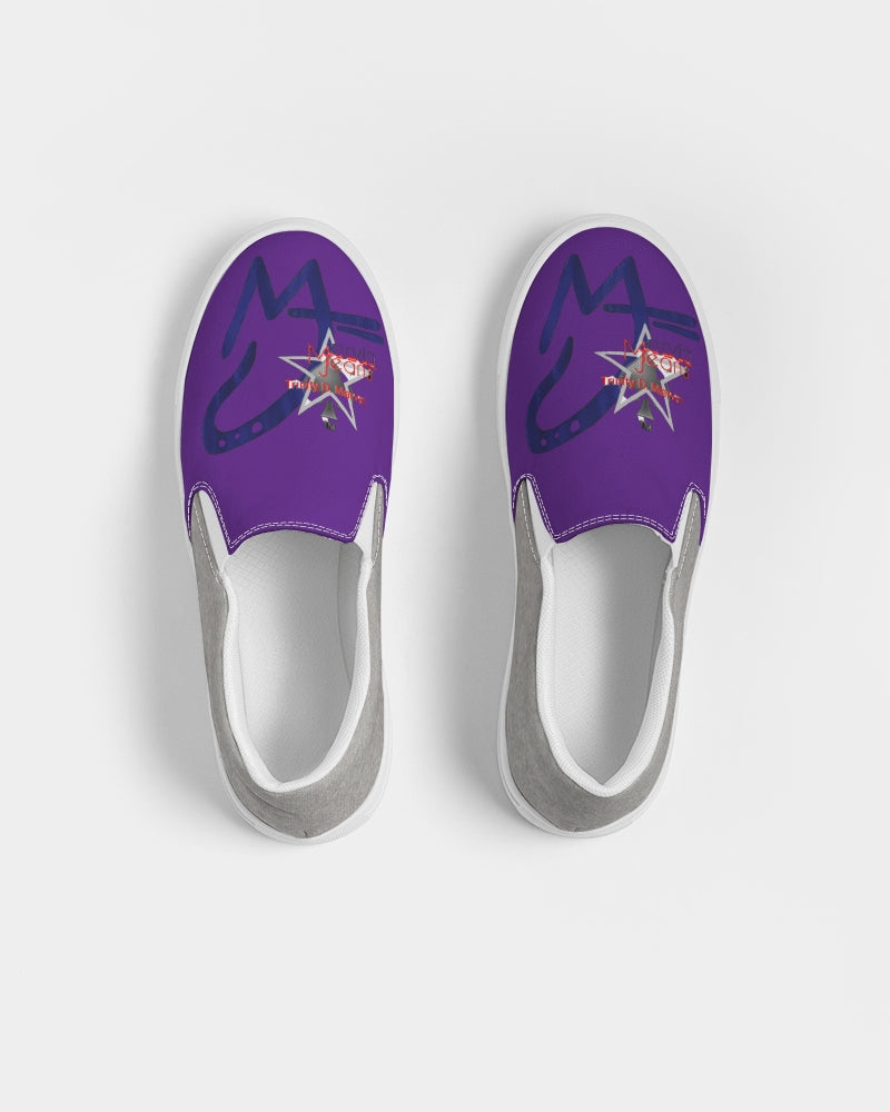 Purple cool grey BY MARVIN JEANS Men's Slip-On Canvas Shoe
