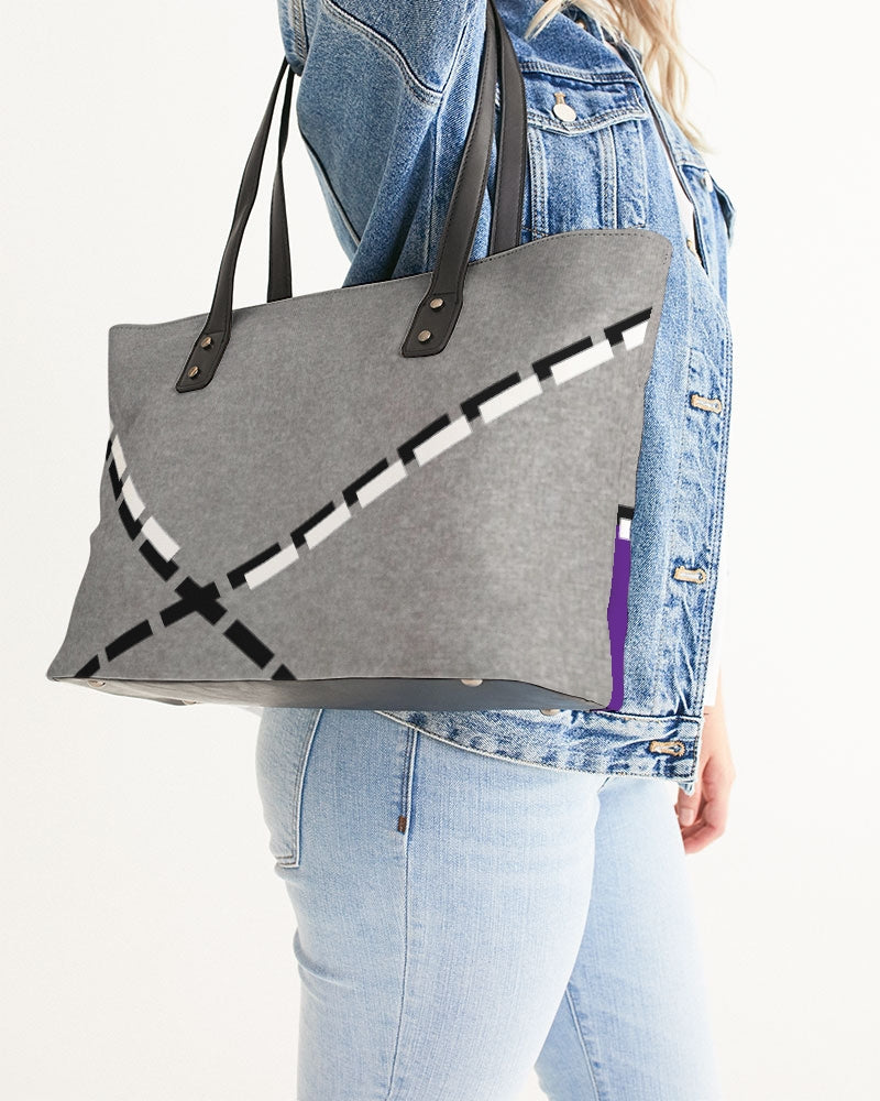 Cool grey half purple by Marvin Jeans and Trinity D Marvin Stylish Tote
