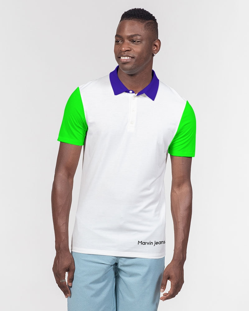 Blue collar BY MARVIN JEANS Men's Slim Fit Short Sleeve Polo