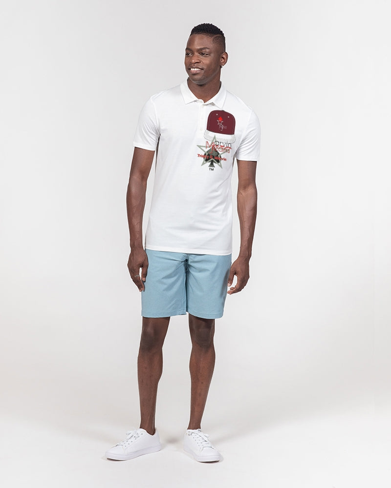 Logo cap by Marvin Jeans and Trinity D Marvin Men's Slim Fit Short Sleeve Polo
