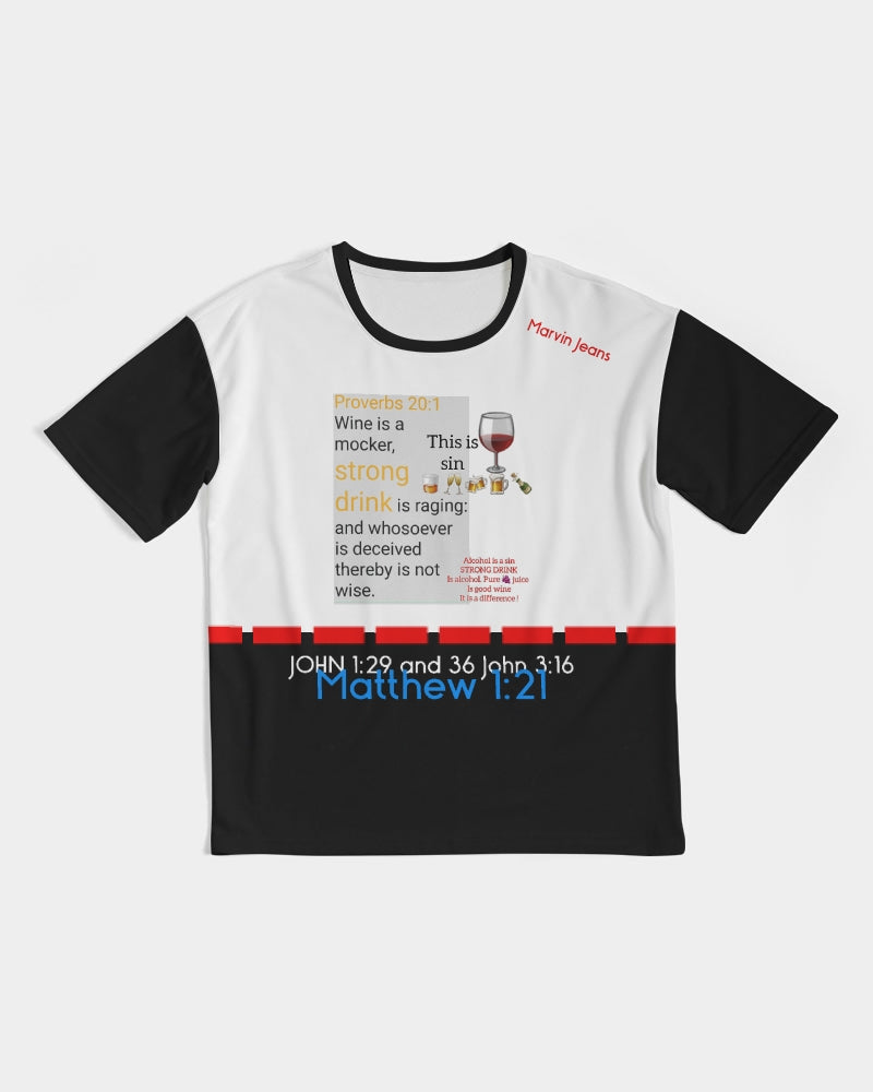 Gospel message on alcohol by Marvin Jeans and Trinity D. MARVIN Men's Premium Heavyweight Tee