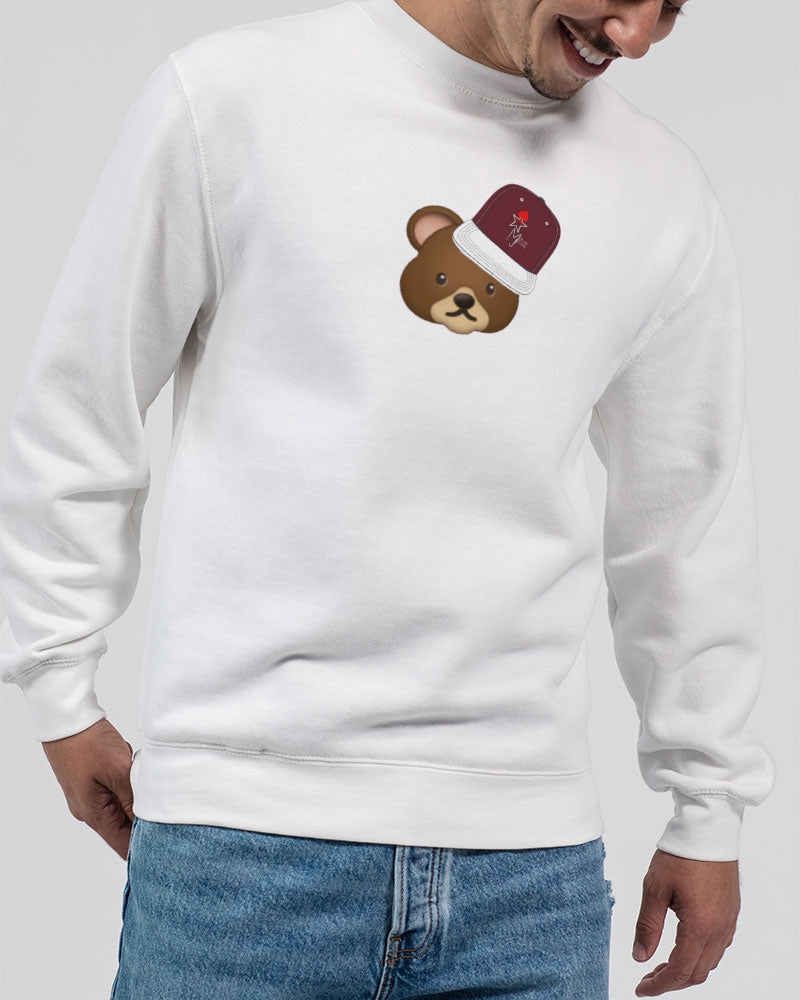 Bear cap all white by Marvin Jeans and Trinity D Marvin Unisex Premium Crewneck Sweatshirt | Lane Seven