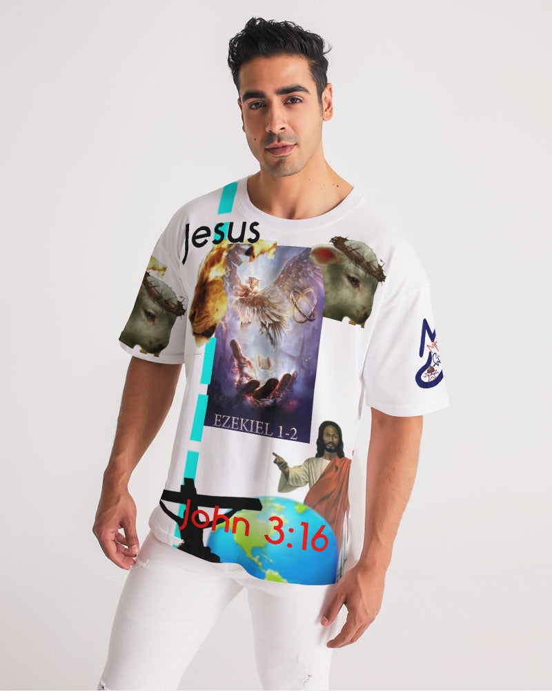 Gospel message symbols by Marvin Jeans and Trinity D Marvin Men's Premium Heavyweight Tee