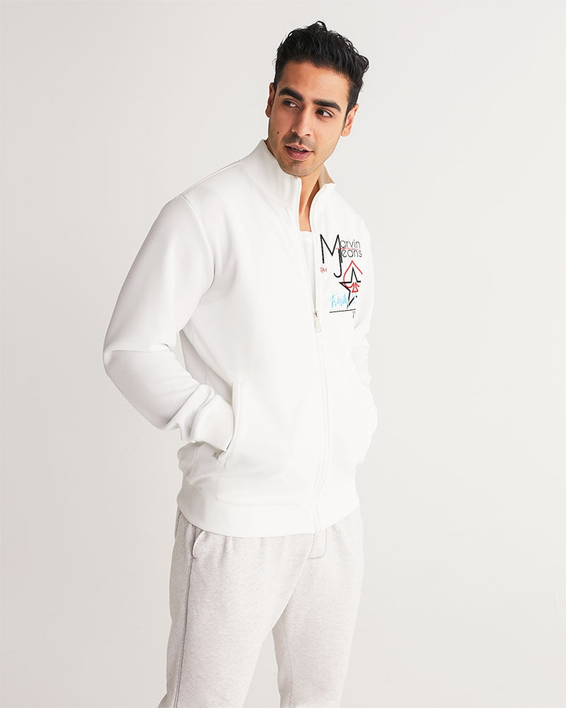 All white Legacy by Marvin Jeans and Trinity D Marvin Men's Track Jacket