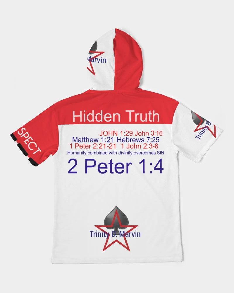 Gospel message victory over sin BY MARVIN JEANS Men's Premium Heavyweight Short Sleeve Hoodie