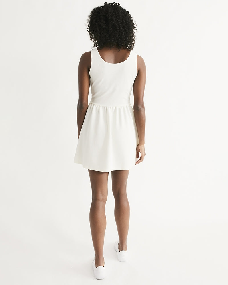 All White Legacy Women's Scoop Neck Skater Dress