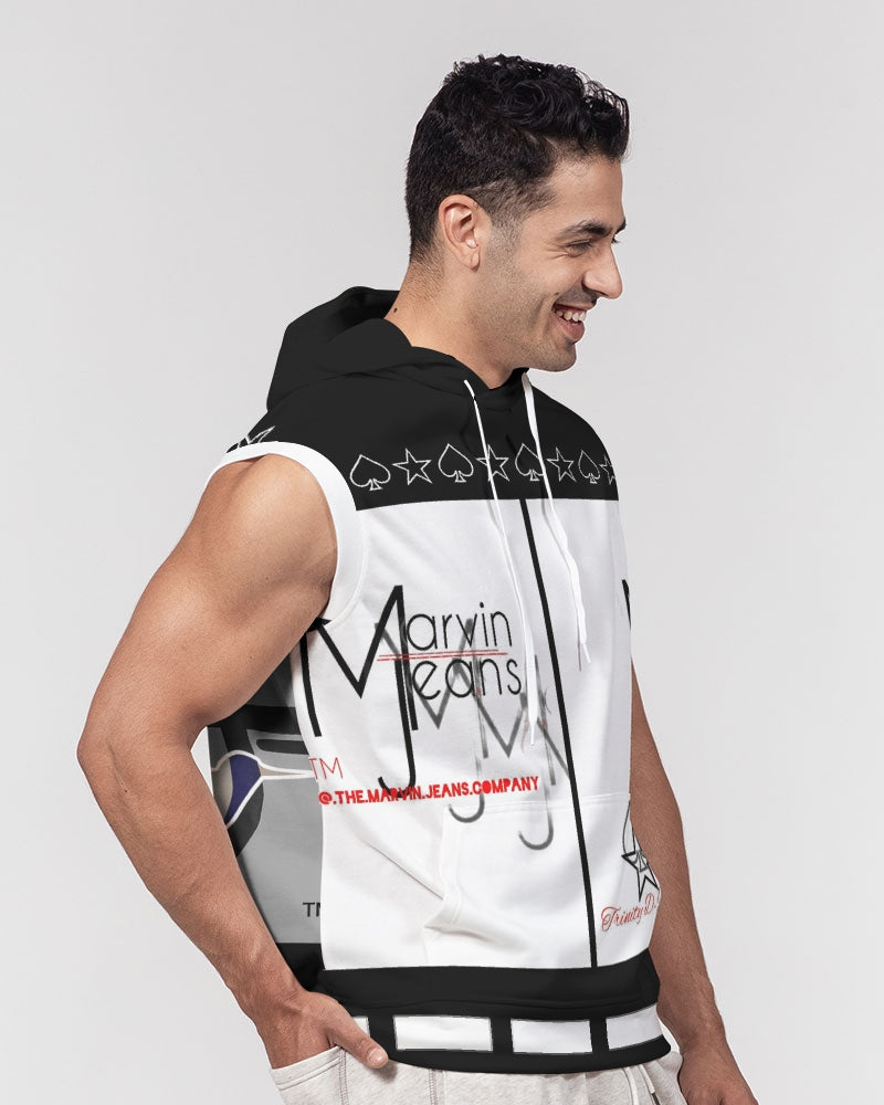Logo's by Marvin Jeans and Trinity D Marvin Men's Premium Heavyweight Sleeveless Hoodie