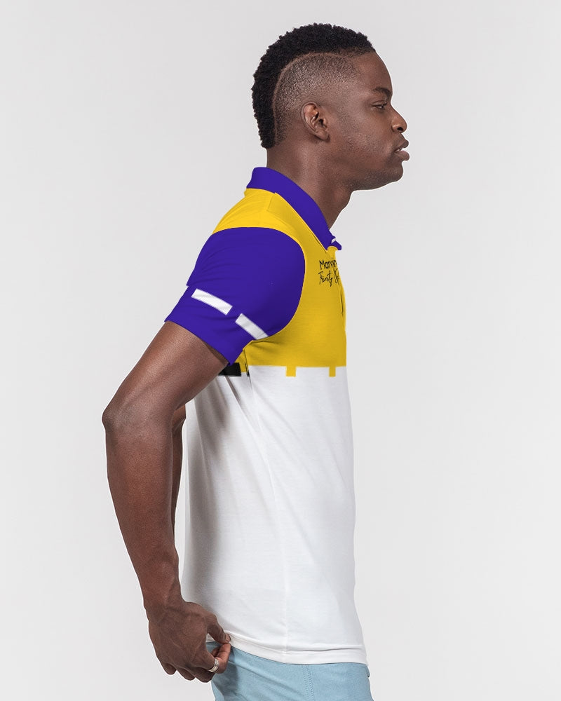 Yellow Berry by Marvin Jeans and Trinity D Marvin Men's Slim Fit Short Sleeve Polo