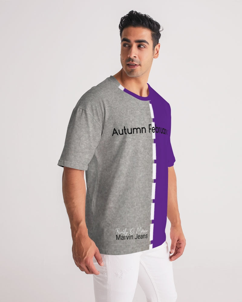 Autumn February cool gray have purple by Marvin Jeans and Trinity D Marvin Men's Premium Heavyweight Tee