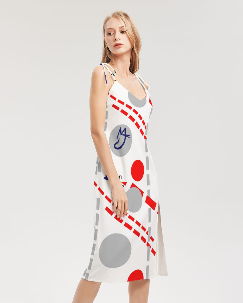 London Paris MJ by Marvin Jeans and Trinity D Marvin Women's Tie Strap Split Dress